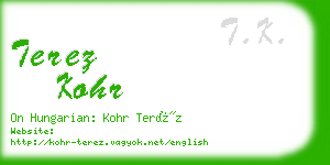 terez kohr business card